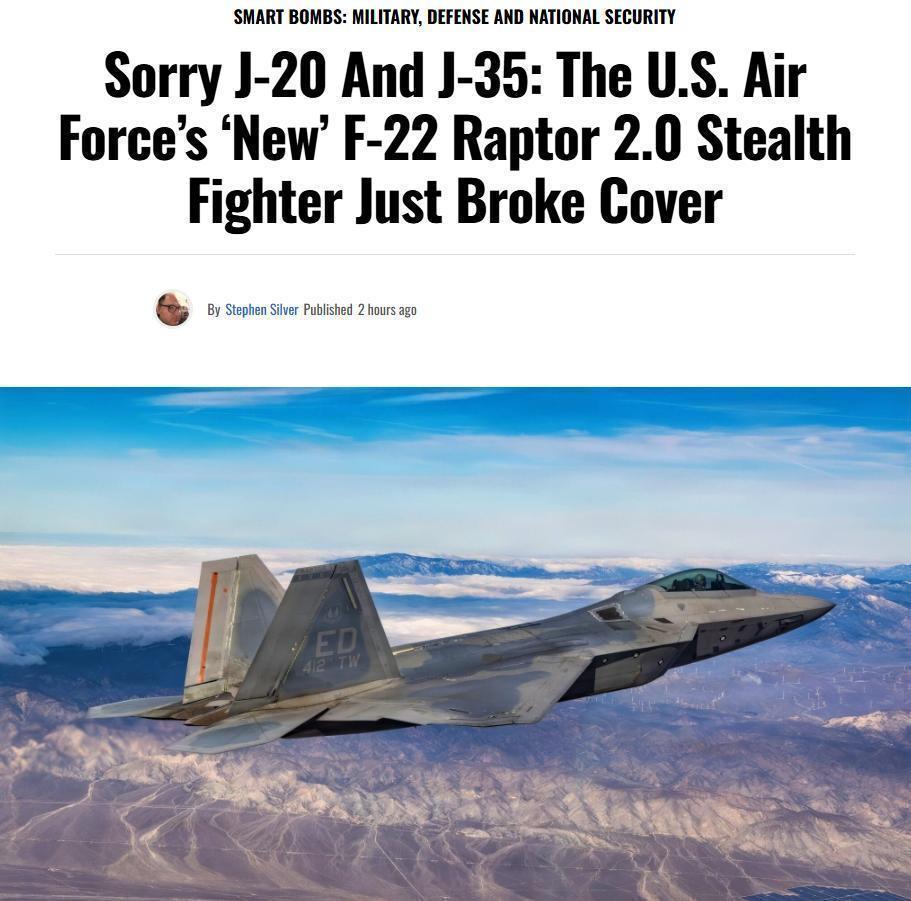  【技术解密】F-22“猛禽2.0”升级计划全解析：隐身副油箱如何重塑空中作战半径 新闻