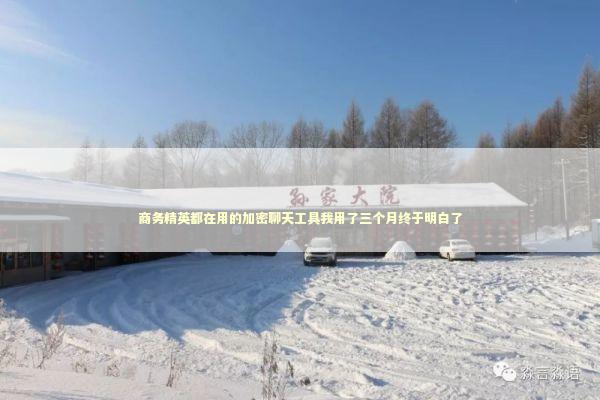 商务精英都在用的加密聊天工具我用了三个月终于明白了