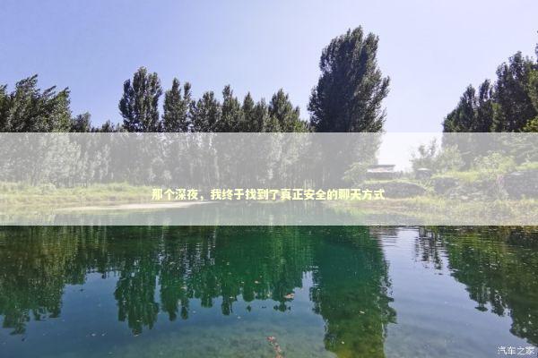 那个深夜，我终于找到了真正安全的聊天方式 IT技术